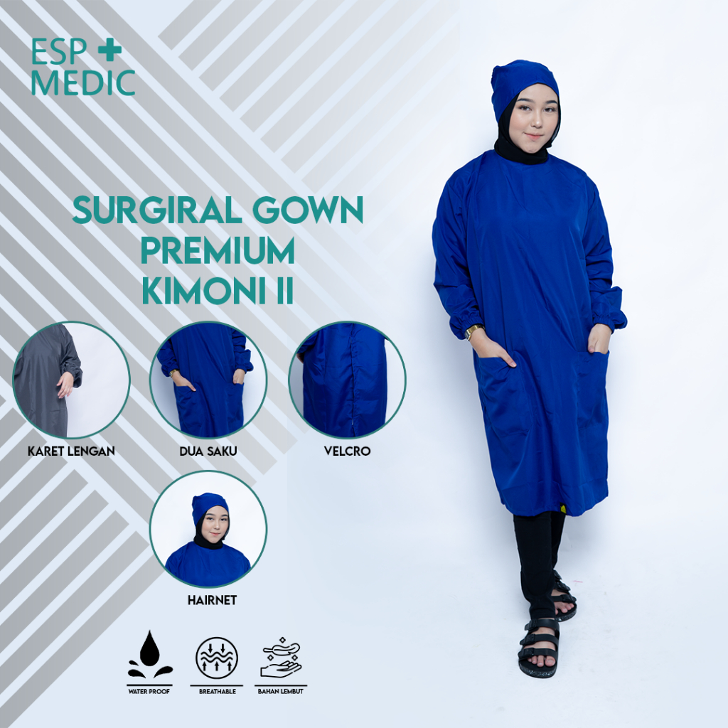 ESP MEDIC - SURGICAL GOWN SURGICAL GAWN APD HAZMAT GOWN BAJU JAGA JUBAH OPERASI WATERPROOF TOYOBO PO