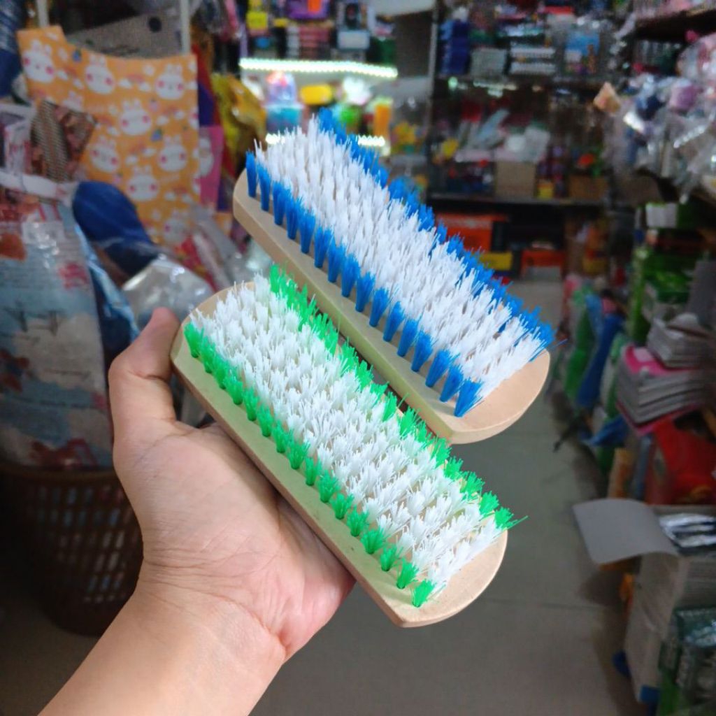 [ Kayu ] Sikat Baju Sikat Kayu Besar Tebal Senar Kuat Kokoh