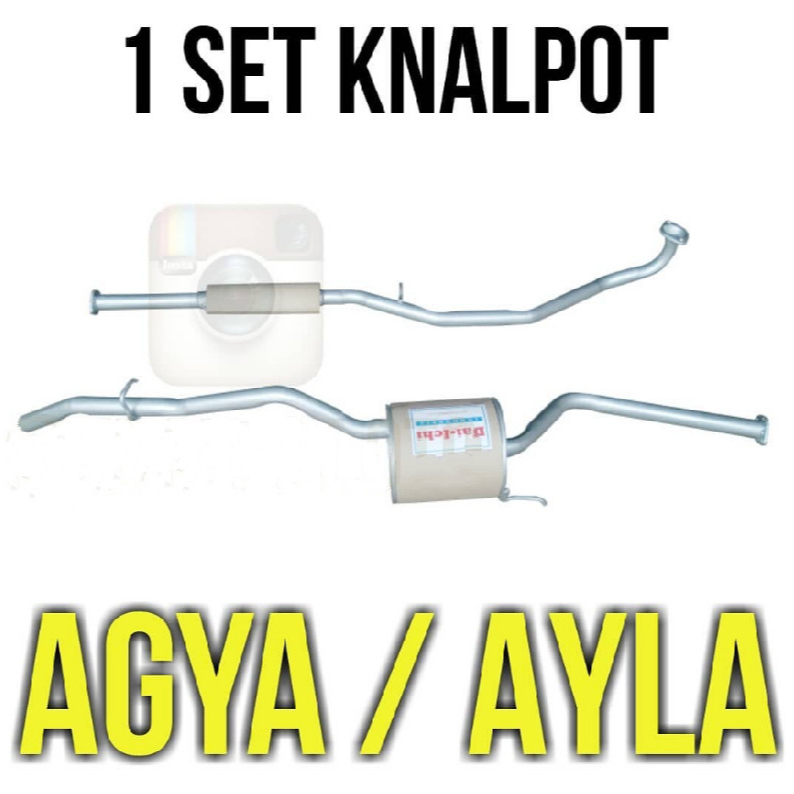 knalpot standard muffler fullset agya ayla lama