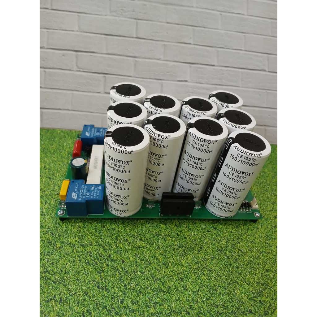 kit psu 10 Elco 100v10000uf audiovox putih + softstart extra ct 15v dobel layer  psu ampli class ab