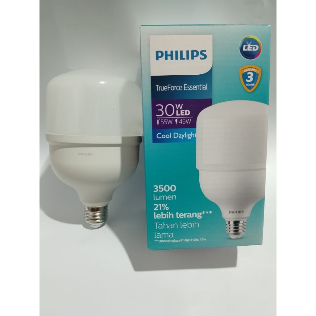 LAMPU PHILIPS LED 30watt Trueforce Essential Lampu Capsule