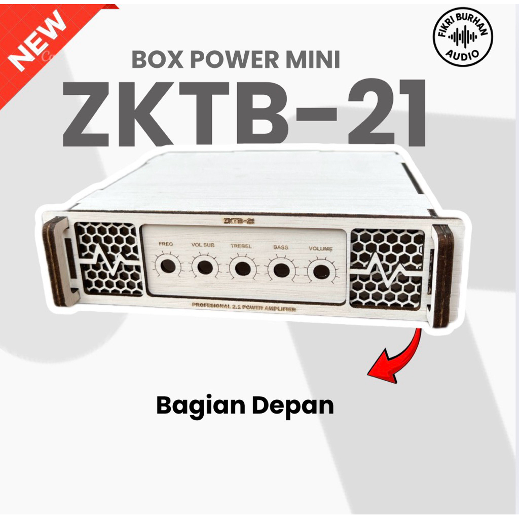 Box Ampli Mini ZKTB-21 | Box Power Mini Stereo Subwoofer | Casing Power Mini Ashley