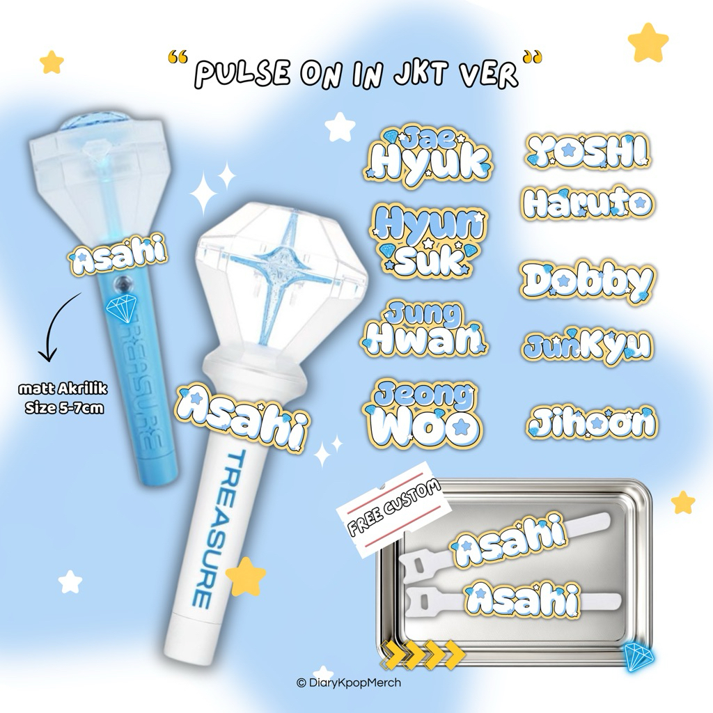 Nametag Lightstick Treasure / Teulight Deco OO
