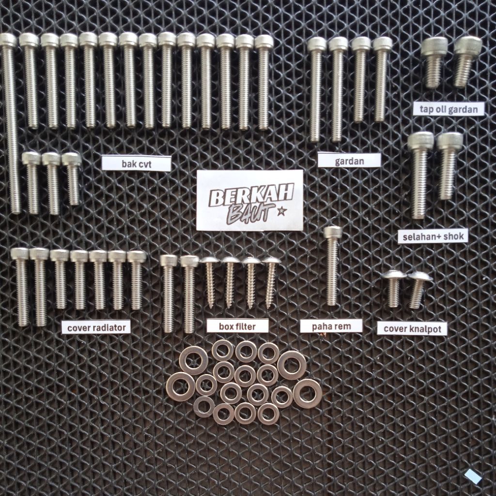 baut blok cvt vario 110 karbu fullset stainless 304