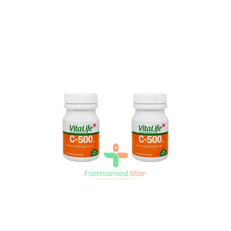 VITALIFE C-500MG BOTOL 30 KAPSUL - Vitamin C 500 mg untuk Meningkatkan Imunitas Tubuh