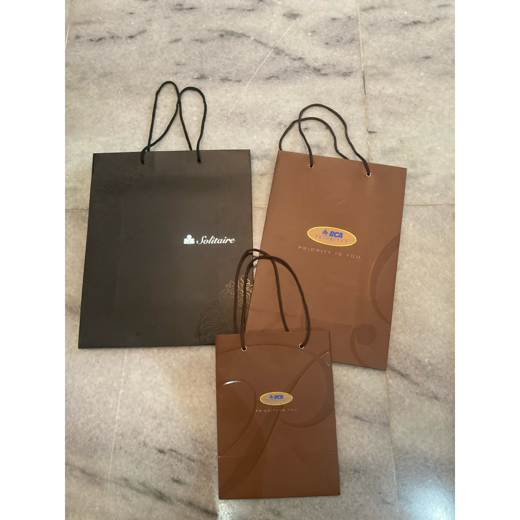 bca prioritas paperbag spoundbag ocbc premier Solitaire banking spunbond bag bca prioritas
