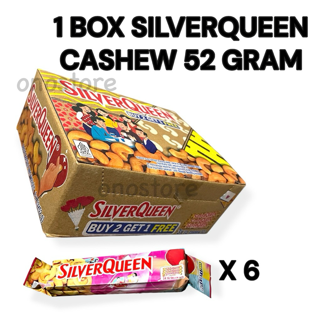 1 Box Silverqueen Cashew Almond 52 gram Kemasan Buy 2 Get 1 Free