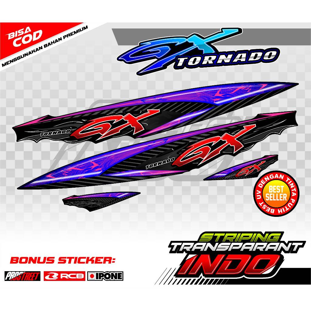 STRIPING VARIASI SUZUKI TORNADO GX / STICKER LIST VARIASI MOTOR GX TORNADO