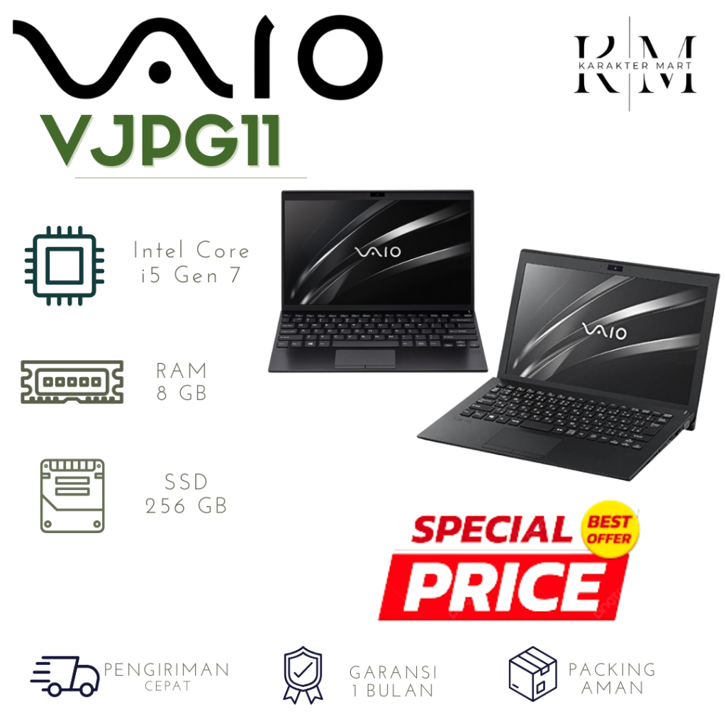 Promo Laptop Slim Ringan Murah Sony Vaio Sony VAIO VJPG11C12N Core i5 Gen 7 RAM 8GB SSD 256GB