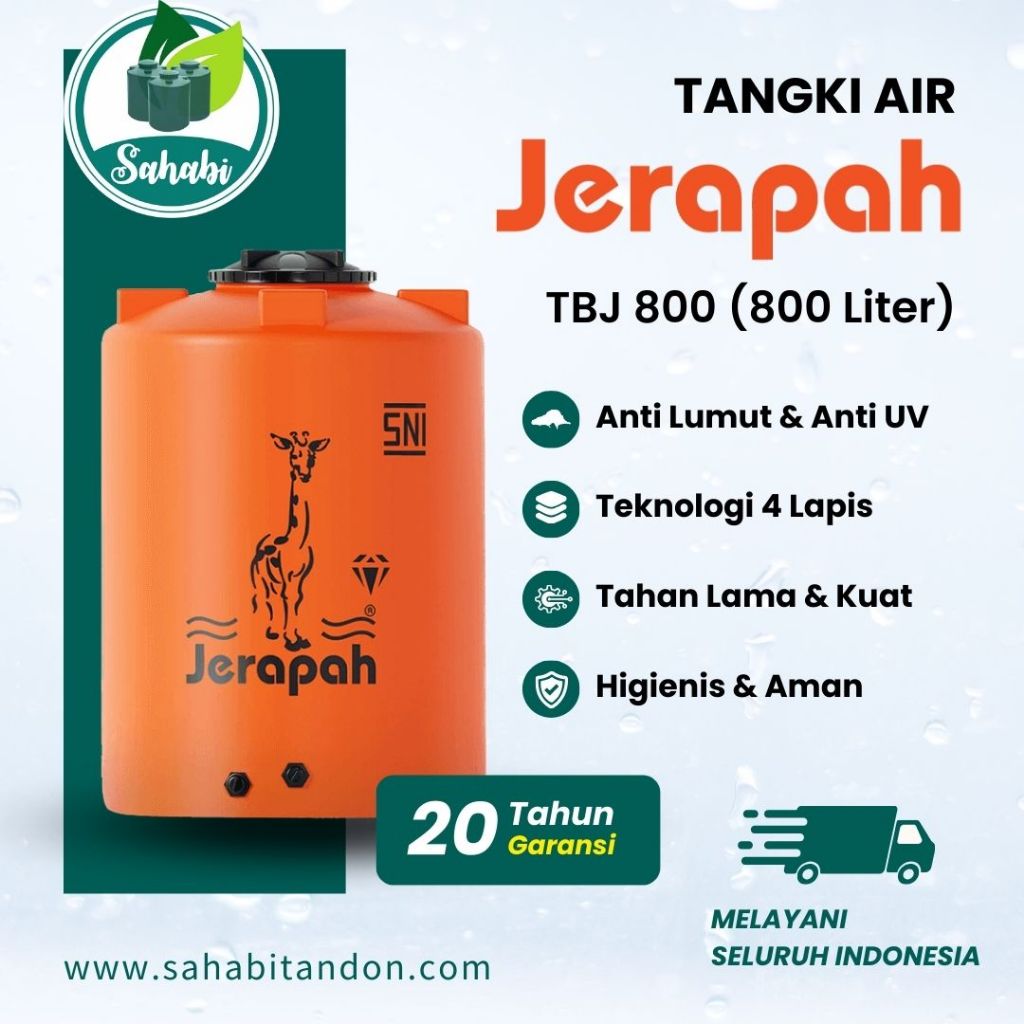 Tandon Air/Toren Air/Tangki Air Jerapah 800 Liter
