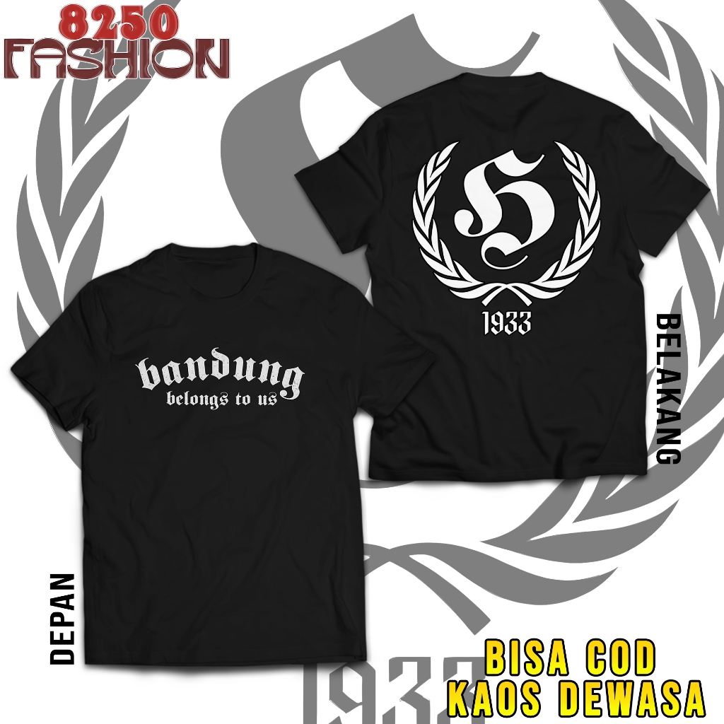 Kaos Pria Lengan Pendek Bobotoh Persib Bandung Belongs To Us Baju Pria Dewasa Bahan Adem Sablon Jern