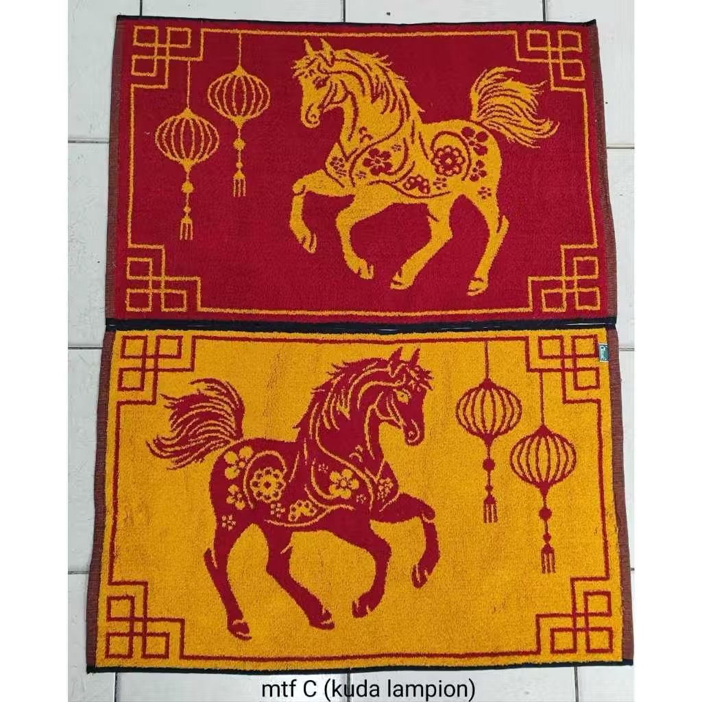 Keset Kaki Fengshui Tebal Shio Kuda Tahun Imlek Simbol keberuntungan Hongsui Daya Serap Air Tinggi /