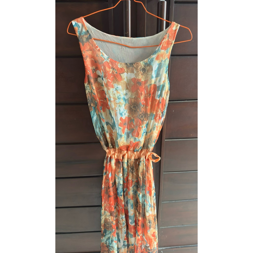 PRELOVED dress motif bunga size S