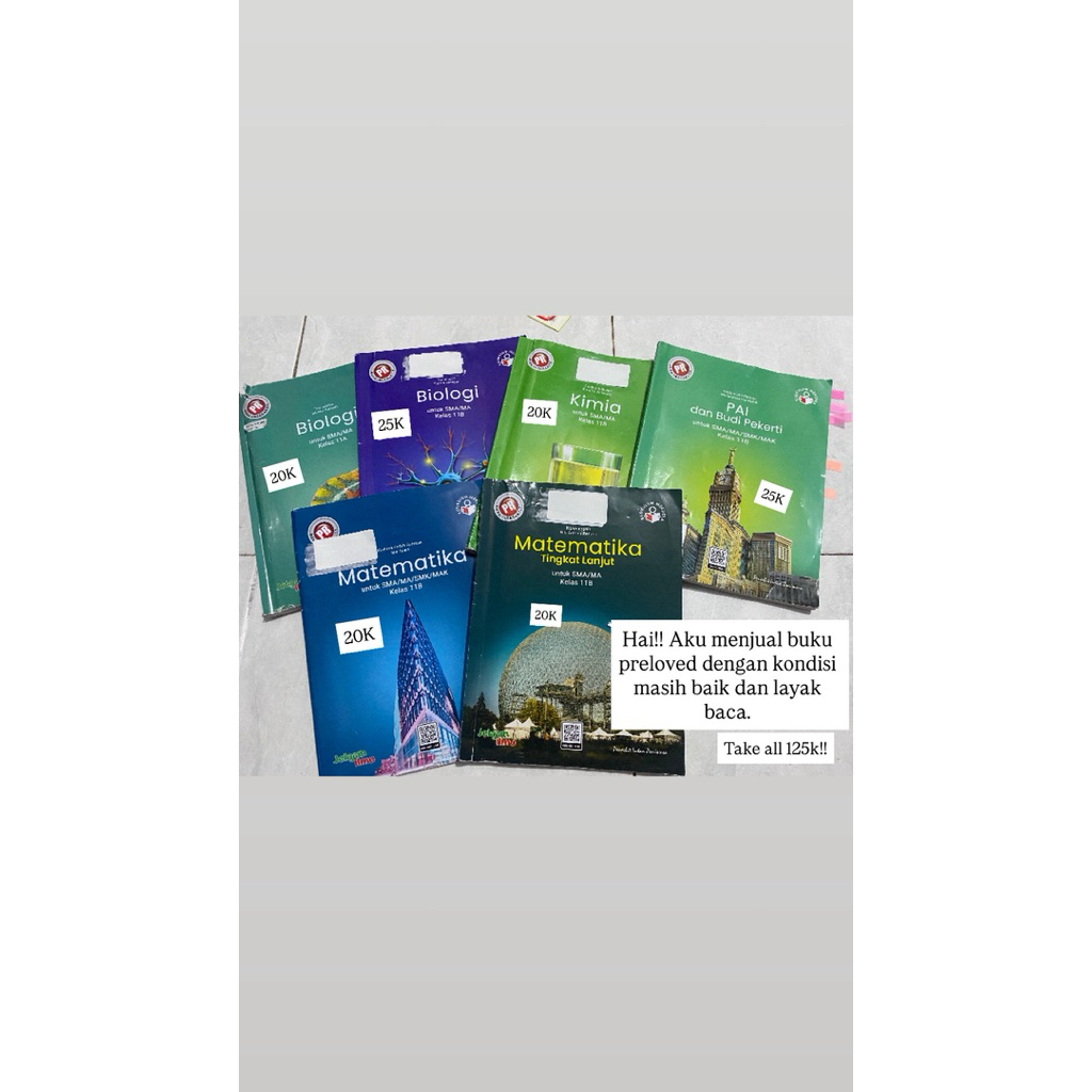 (preloved) buku intan pariwara kelas 11A (biologi)