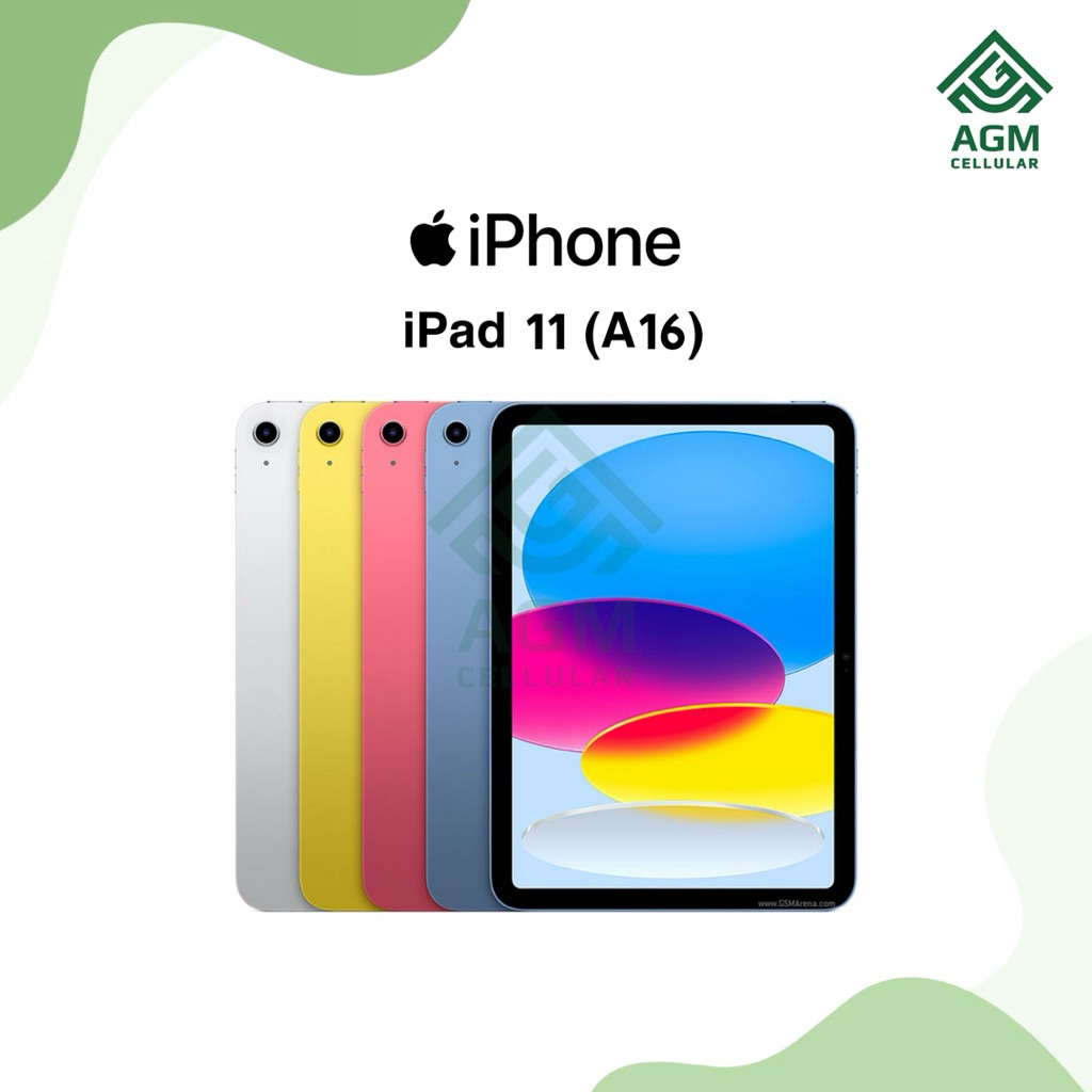 TABLET IP APPLE 11 (A16) CELL | WIFI ONLY RAM 256GB | 128GB (Silver, Pink, Blue, Yellow) AGM CELL GA