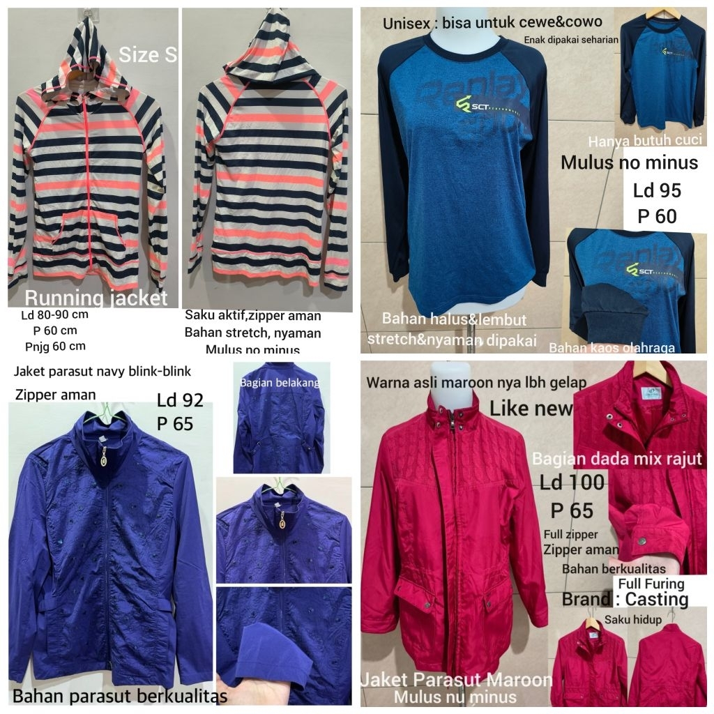 Parasut Wanita Running Jacket Outer Olahraga