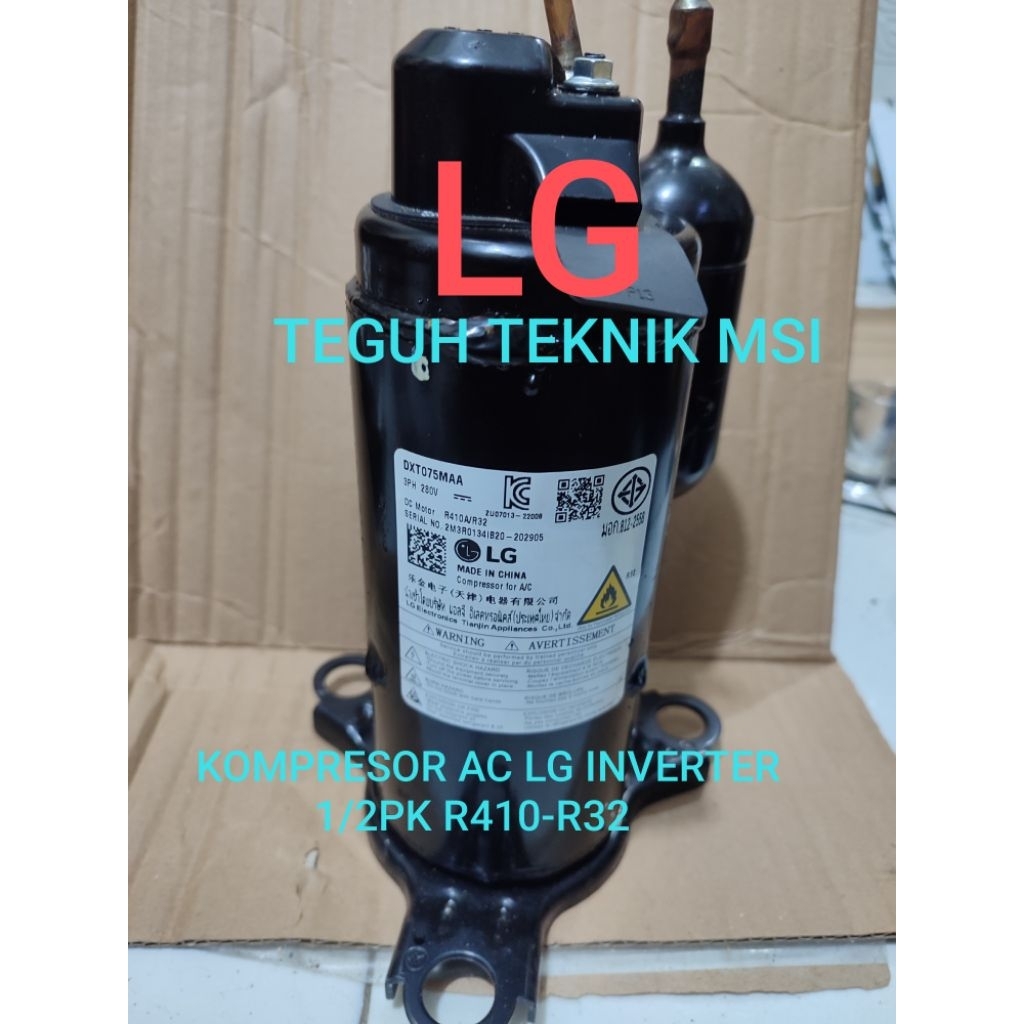 Kompresor ac Lg dual inverter DXT075MAA r410a/r32 1/2PK Original