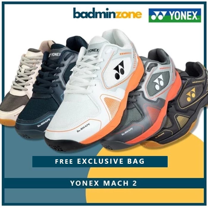 Sepatu Badminton Yonex Mach 2 Original Sepatu Olahraga Bulutangkis Pria Wanita Anak Junior