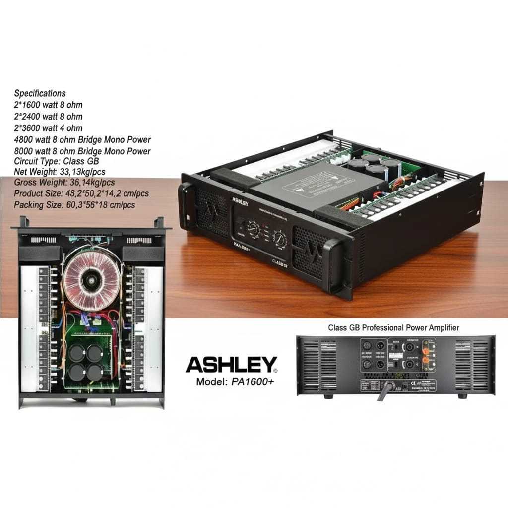 power ashley pa1600+ pa 1600+ original