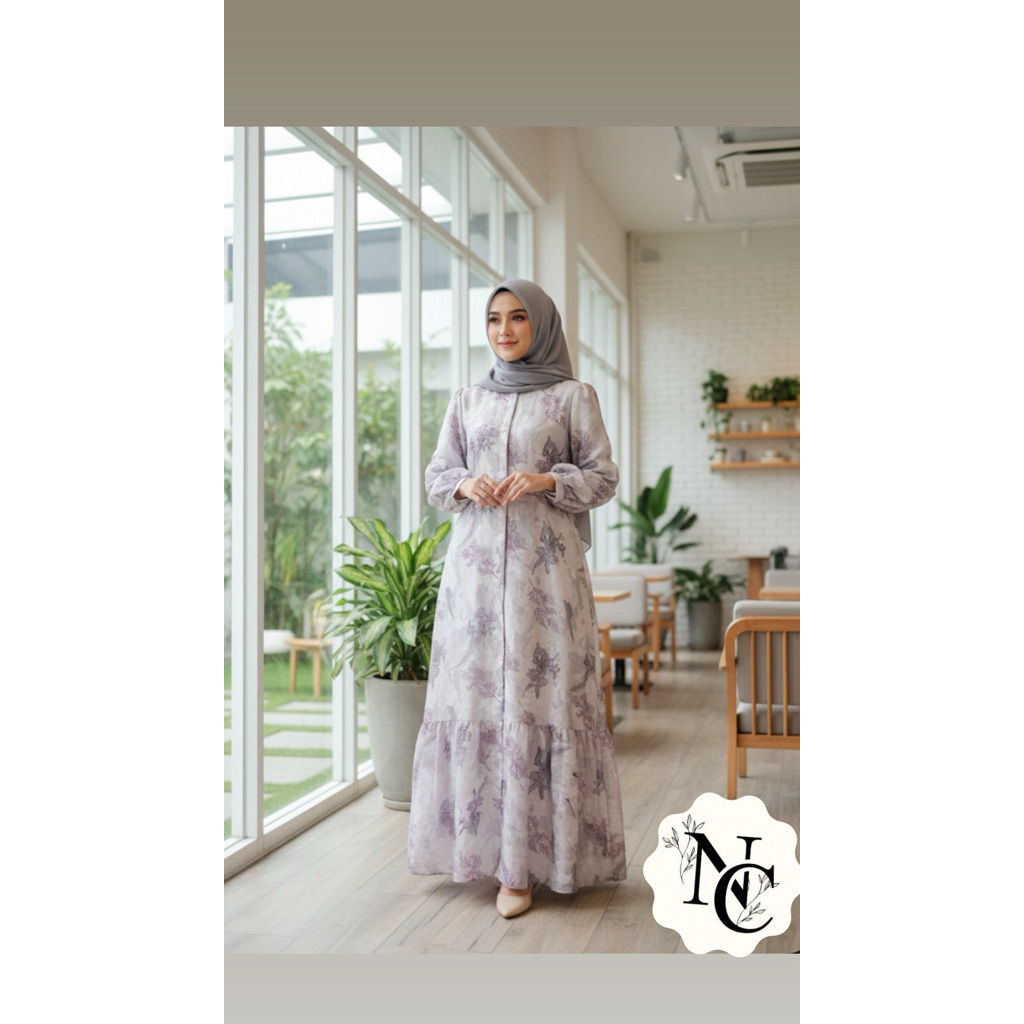 Organza Beladona by Neli Collection //gamis lebaran//gamis mewah