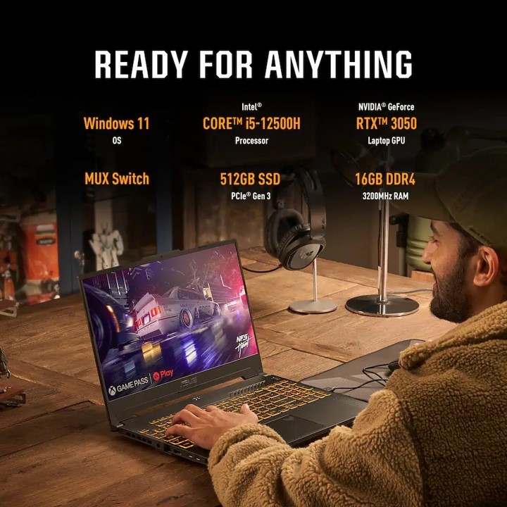 Laptop Gaming Asus RTX 3050 Asus TUF F15 Intel Core i5 32GB DDR4 1TB SSD 15 inch Full HD