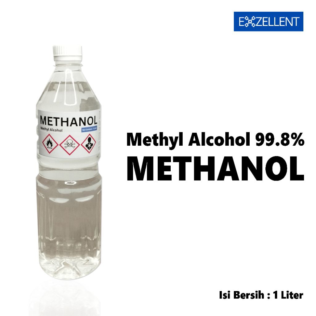 Metanol 99.8% Murni | Methanol Pelarut Kimia Repack 1L | Exzellent