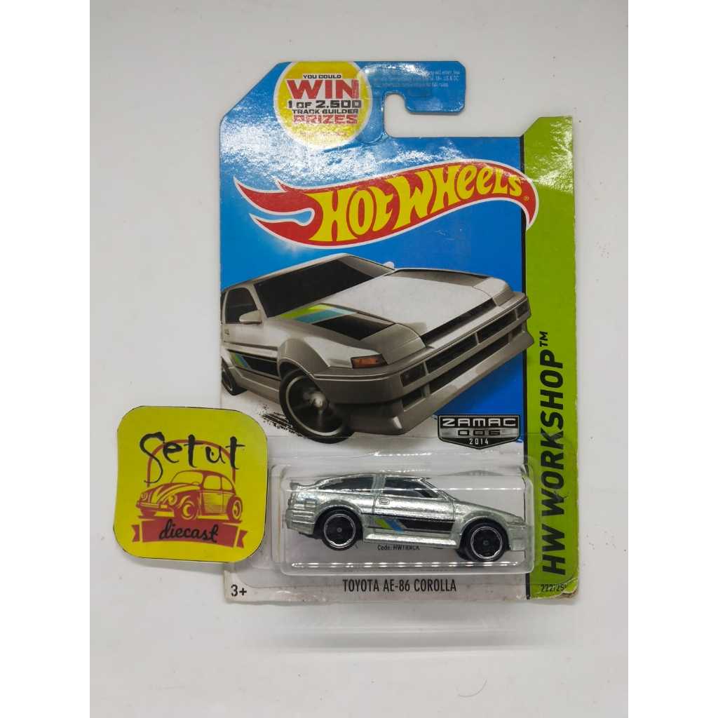 HOT WHEELS HOTWHEELS EXCLUSIVE TOYOTA AE-86 COROLLA ZAMAC NON FACTORY SEALED FS