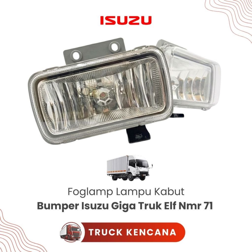 FOGLAMP LAMPU KABUT BEMPER + BULB ELF Isuzu truck NMR NLR 55 NMR 71 ELF