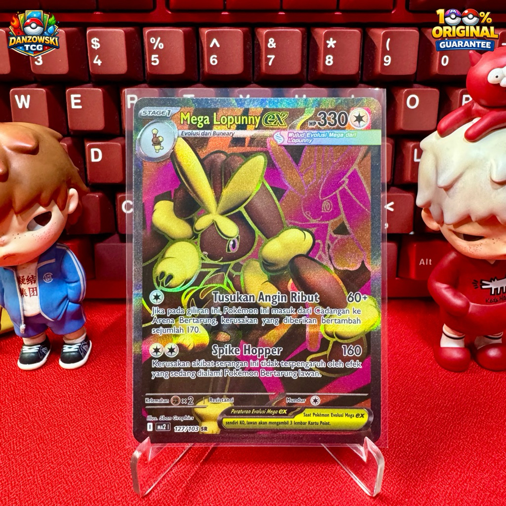 Mega Lopunny Ex SR 127/103 MA2 Pokemon Kobaran Biru Kartu Pokemon TCG Indonesia