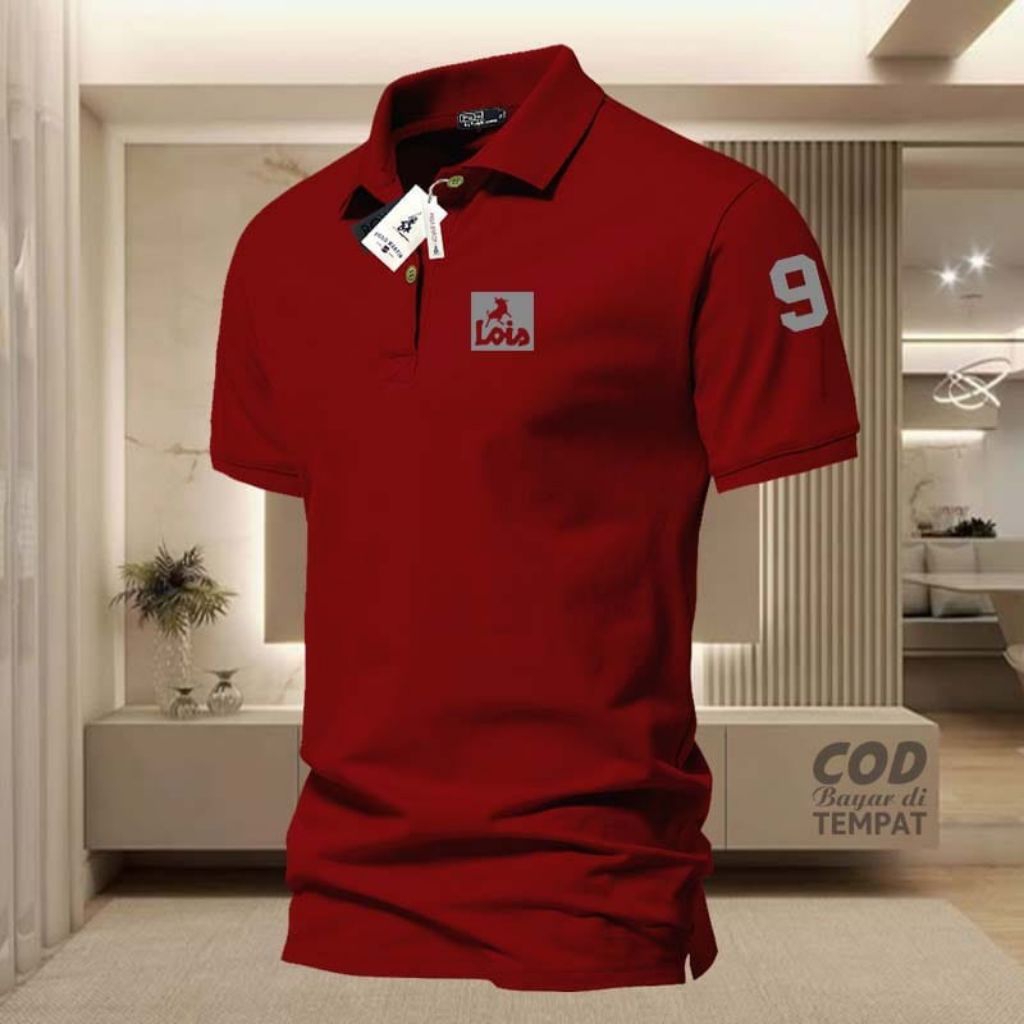 SALE NEWPOLO Shirt kaos kerah Terbaru-Kaos kerah Mewah-Polo elegan-polo L0i5 silver casual
