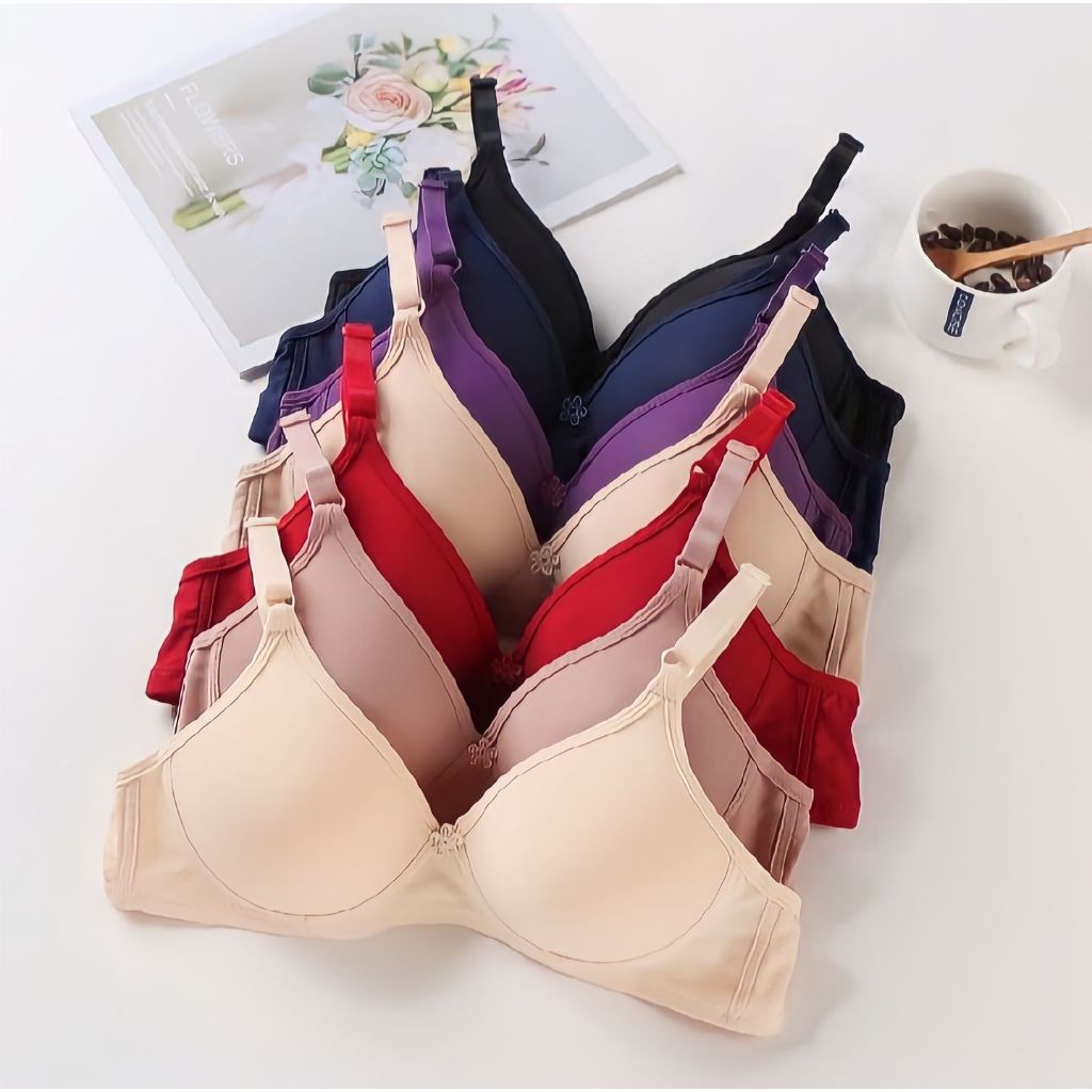 PAKET HEMAT 6 PCS BH BRA SPORT DEWASA MOTIF POLOS TERLARIS UKURAN 36 38 40 42