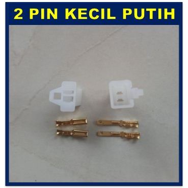 Soket 2 pin kecil putih / socket kabel 2 pin kecil dan skun / konektor kabel 2 pin kecil / soket kab