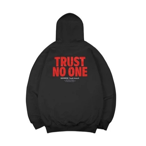 Rown Division Hoodie Cotton Fleece Black