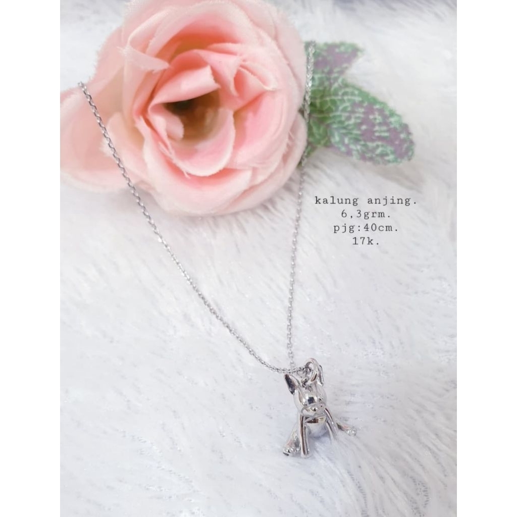 Kalung emas 75 anjing putih