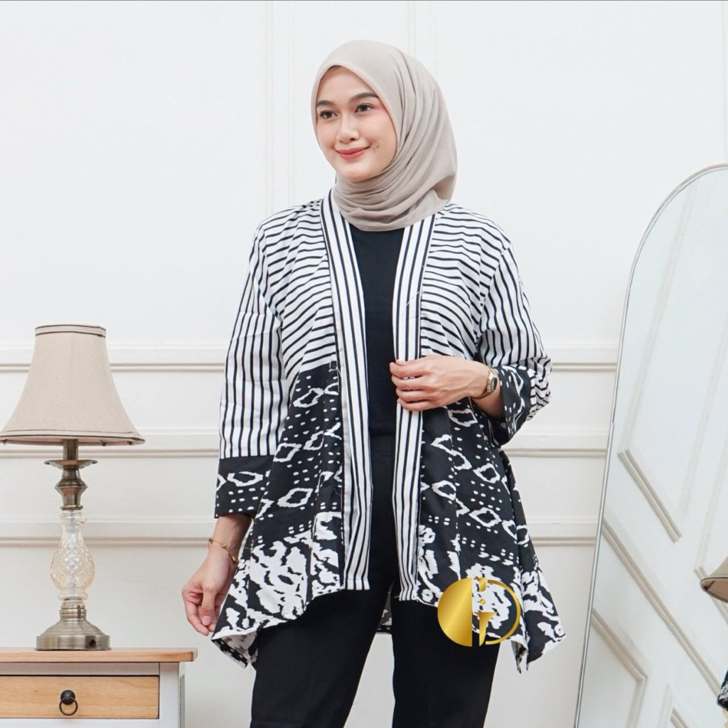 Outer Batik Wanita Cardigan Wanita Batik Modern Jumbo