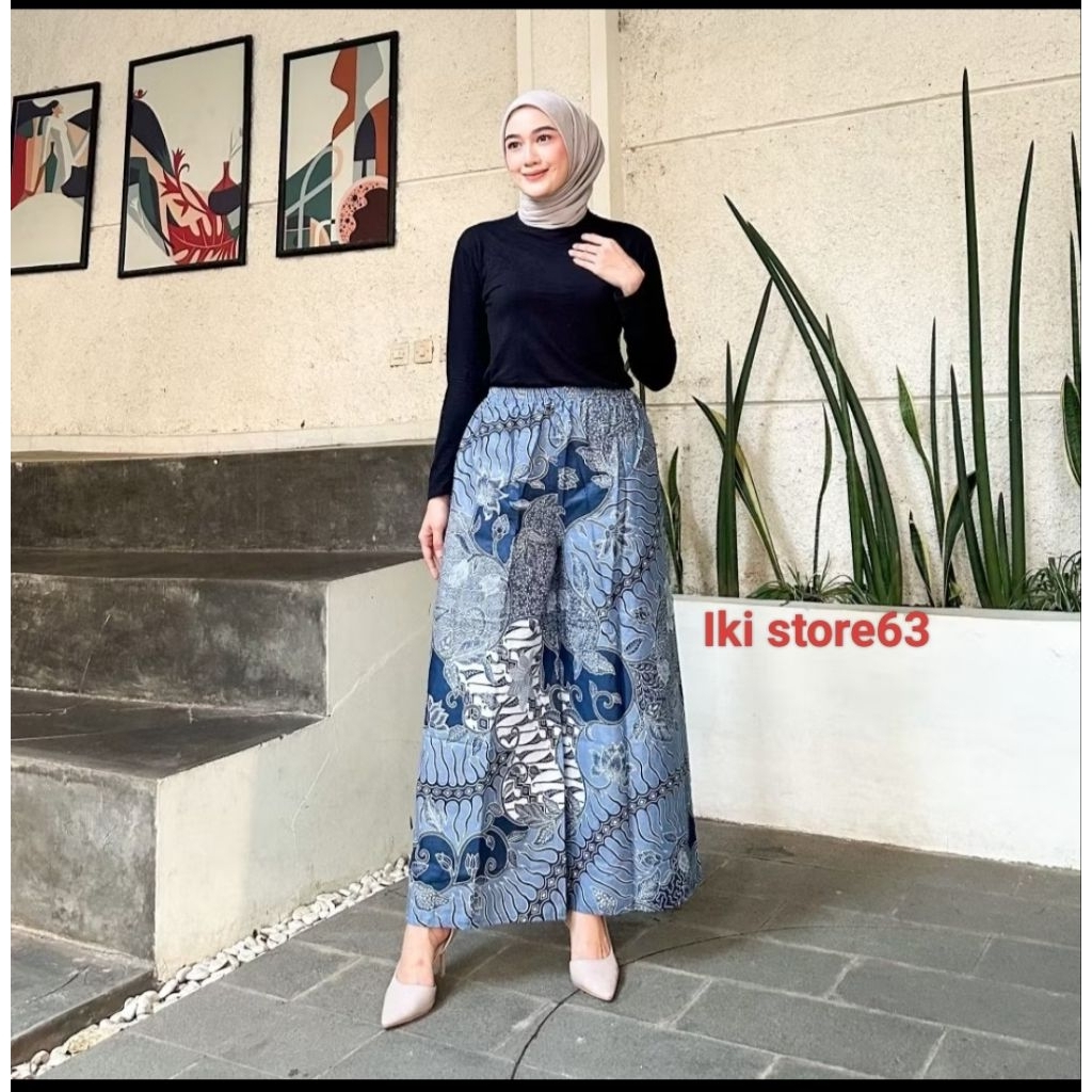 celana kulot batik sogan trendy dan modis/Rok Batik/Rok kulot