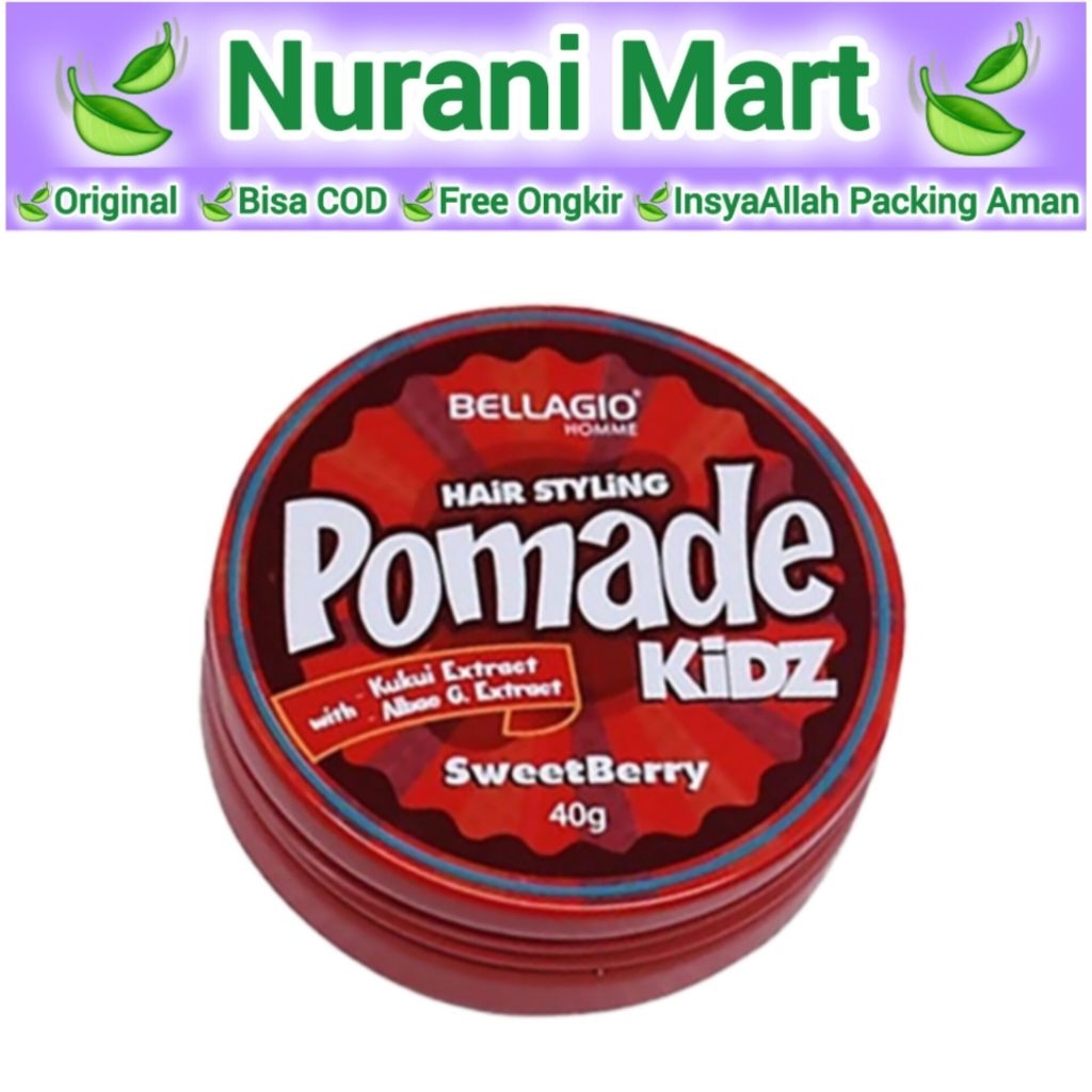 Bellagio Pomade Anak SweetBerry 40 g - Minyak Rambut Anak