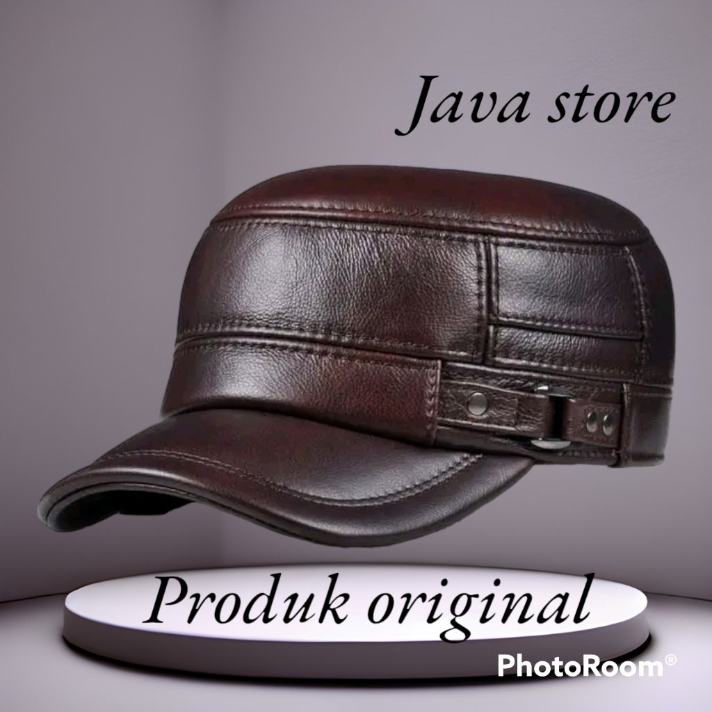 TOPI KOMANDO PRIA/TOPI KULIT ASLI/TOPI ORIGINAL