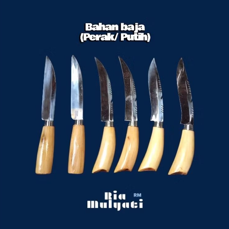 Pisau anti karat baja perak baja putih pisau dapur sarung kulit asli siap pakai pisau multifungsi pi
