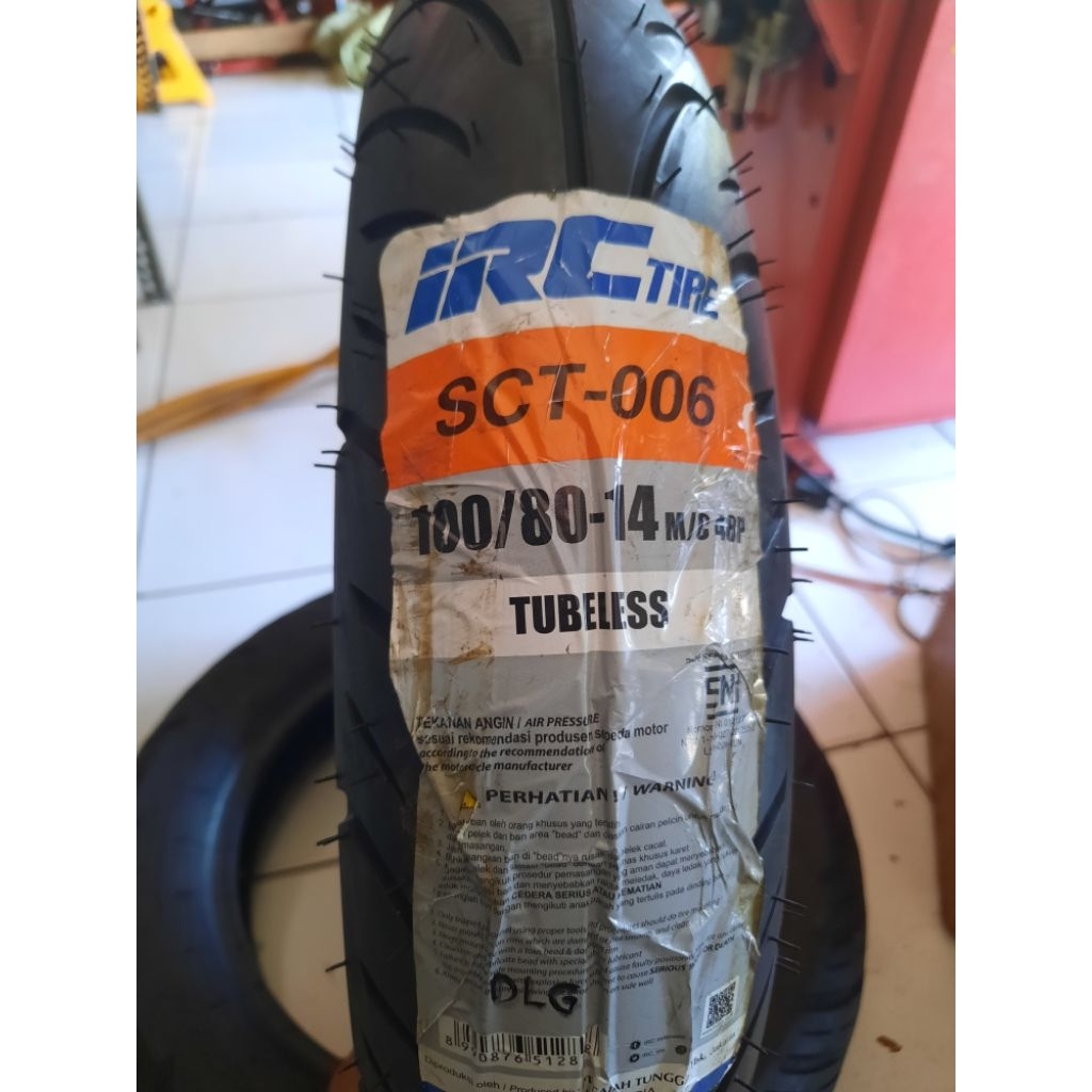 Ban Luar Irc 100/80-14 Pcx150 Tubles depan | Ori Irc PCX150 DEPAN