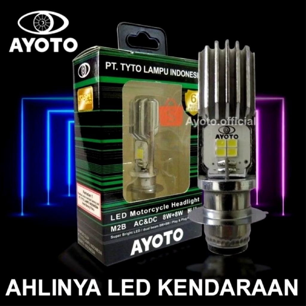 Lampu LED 2 Sisi AYOTO M2B H6 Motor Bebek Matic