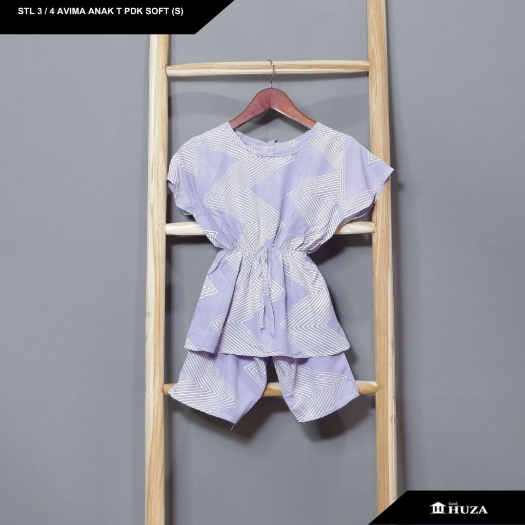 Batik Huza Kids Setelan Celana Anak Batik Setelan 3/4 Avima anak T pdk Soft (S)