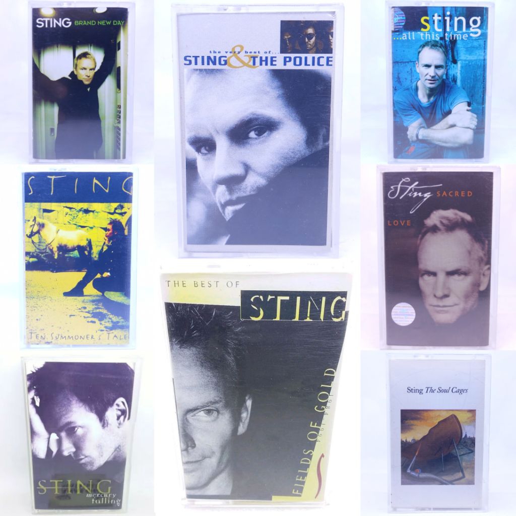 Kaset pita STING - all this time - sacred love - mercury falling - the best of Sting 1984-1994 field