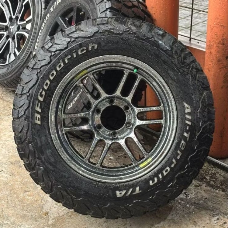 Velg RPF1 Black Chrome Ring 18 Seken + Ban BFGoodrich All-Terrain 275/65 R18 | PCD 6x139,7 ET0 – Sia