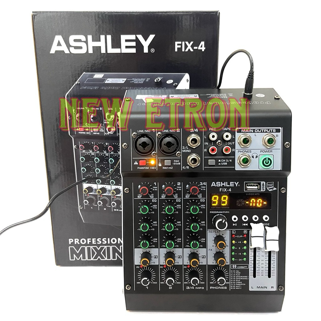 Mixer Audio Ashley FIX - 4 4channel New Model Original Ashley Fix4 Mixing 4 Fix 4 ( Bisa COD )