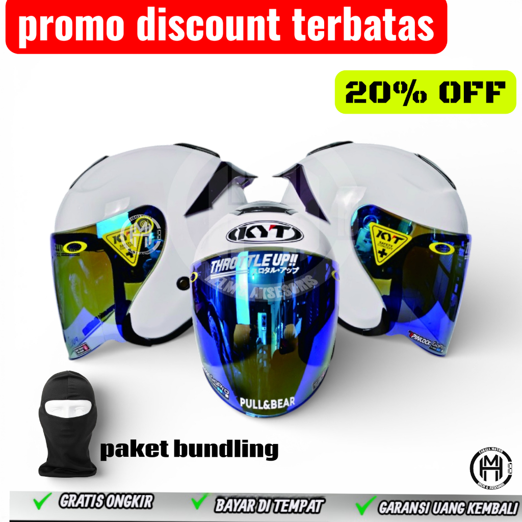 PAKET GANTENG HELM KYT KYOTO REPLIKA bukan kyt original