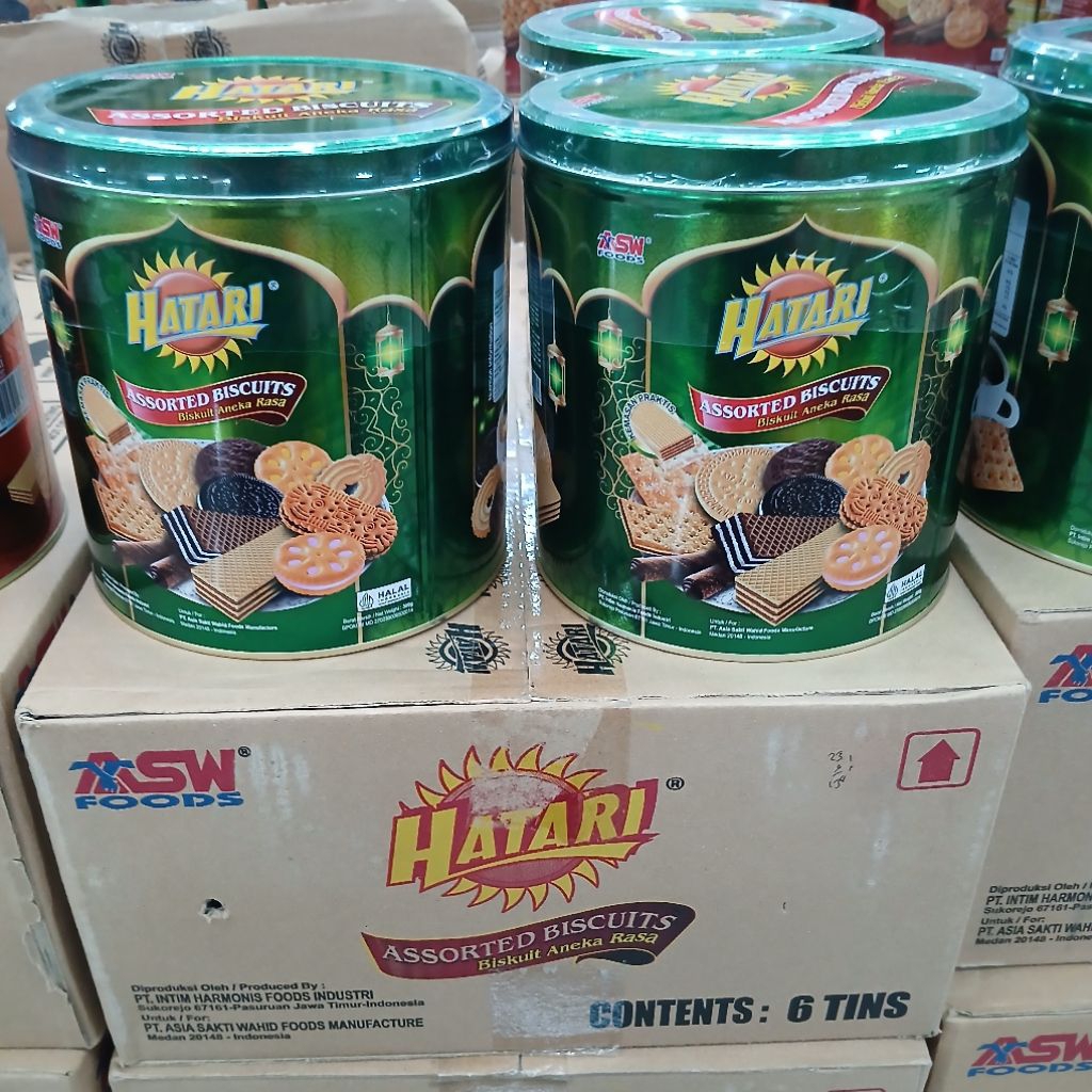 Hatari Biskuit Aneka Rasa 1 Dus | 6 Kaleng