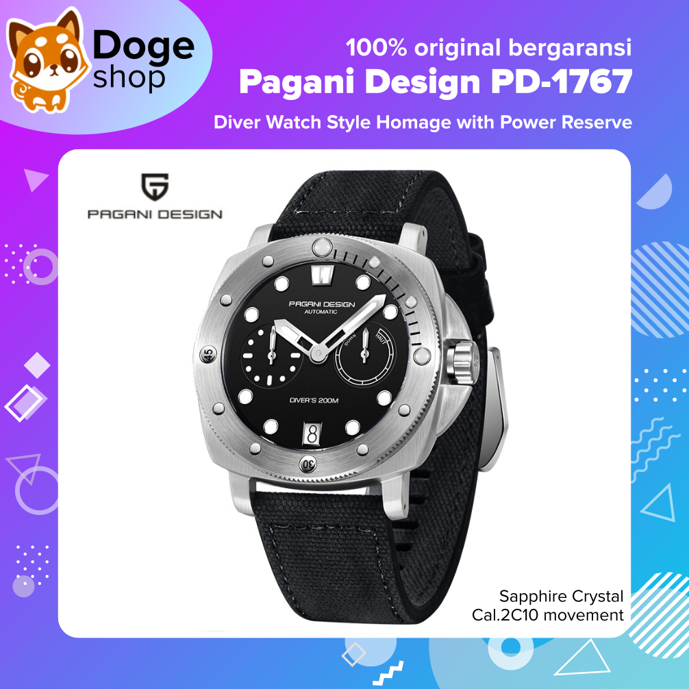 Pagani Design PD-1767 Homage Automatic Watch Cal.2C10 2C10 Caliber Movement PD 1767 Jam Tangan