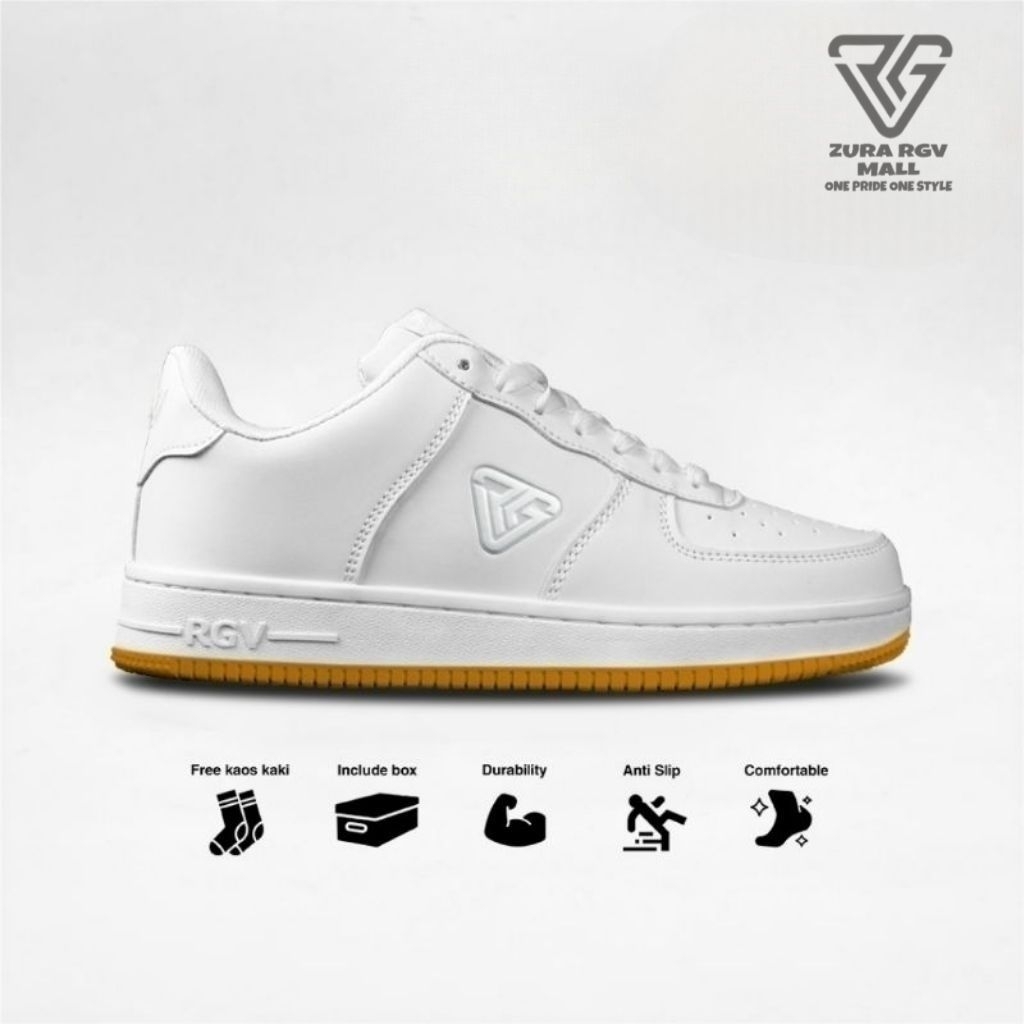 [100 % ORI ] DUCO WHITE GUM SEPATU Putih SNEAKERS PRIA & WANITA