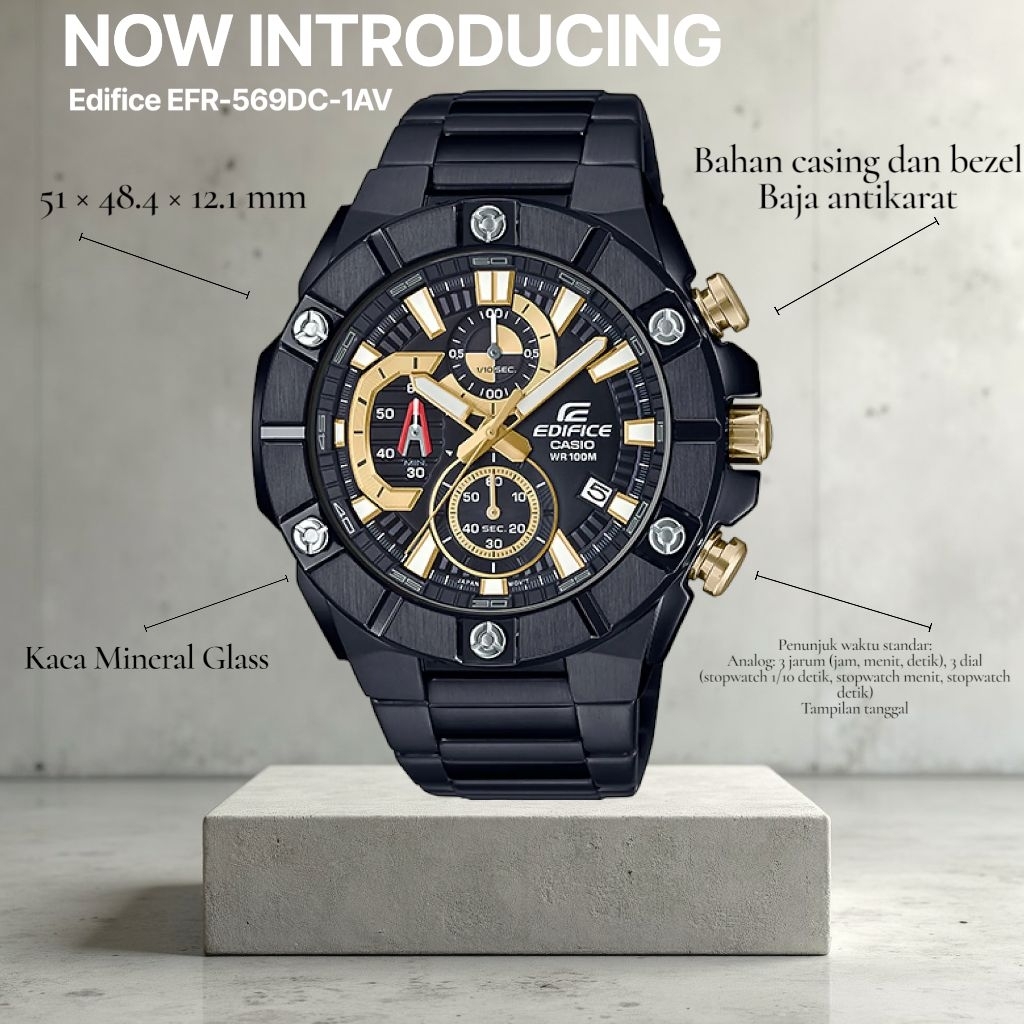 Jam Tangan Pria Edifice EFR-569CD-1AV